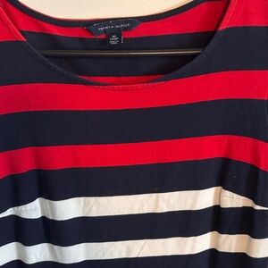 Tommy Hilfiger Women's Red & Navy Striped Crewneck dress